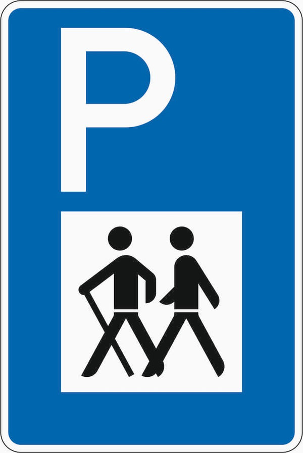 Verkehrszeichen "Wandererparkplatz" - VZ 317