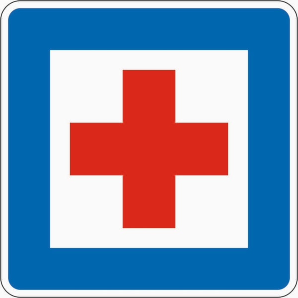 Verkehrszeichen "Erste Hilfe" - VZ 358