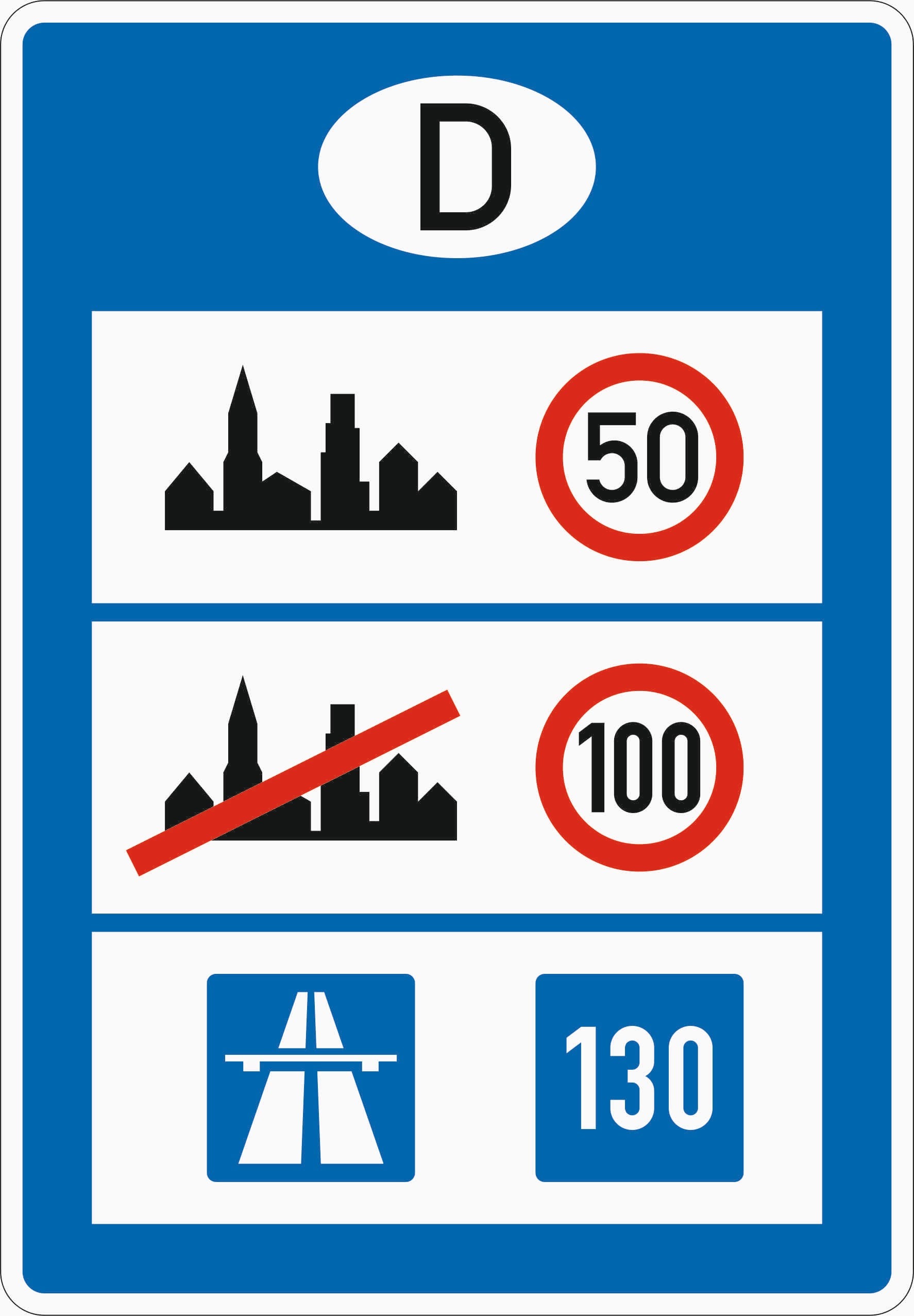 Verkehrszeichen "Informationstafel an Grenzübergangsstellen" - VZ 393