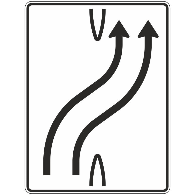 Verkehrszeichen 501-21 „Überleitungstafel“ - VZ 501-21