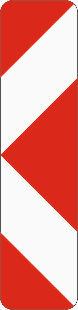 Verkehrszeichen 605-11 „Pfeilbake, Aufstellung rechts“ - VZ 605-11