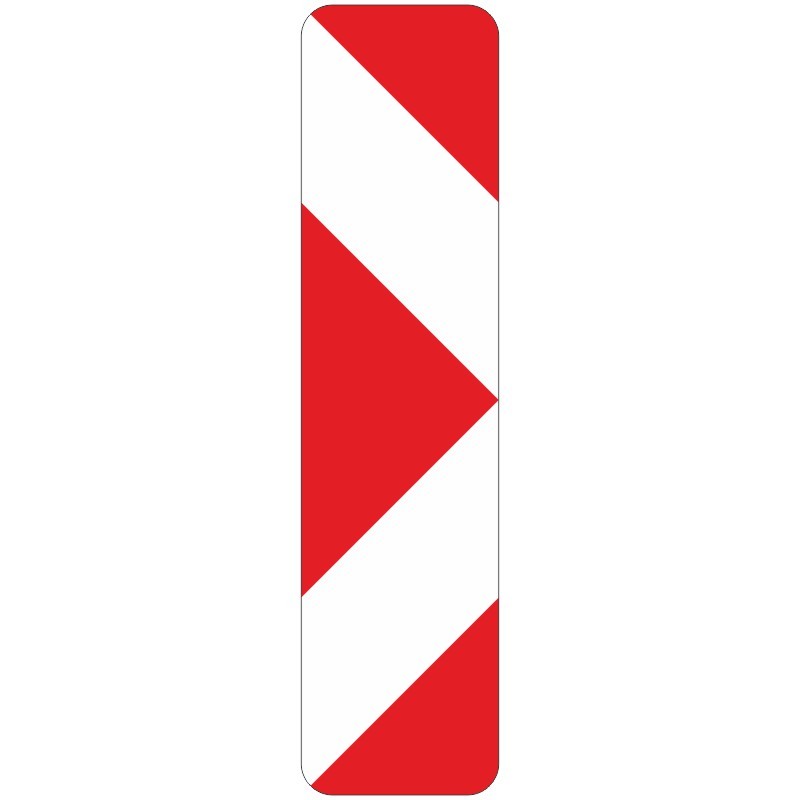 Verkehrszeichen 605-21 „Pfeilbake, Aufstellung links“ - VZ 605-21