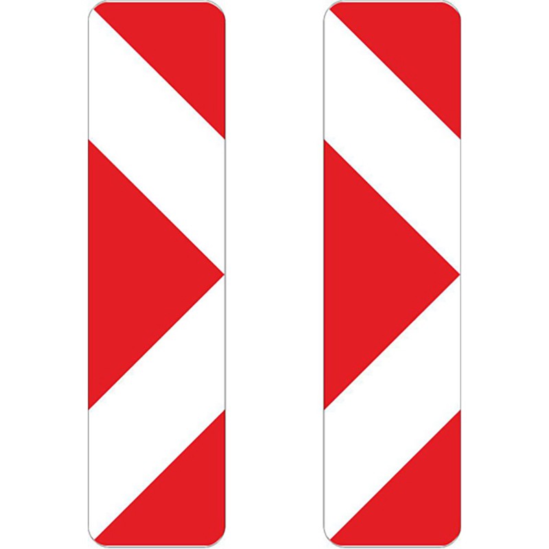 Verkehrszeichen 605-43 „Pfeilbake, Aufstellung doppelseitig (-21 /-21)“ - VZ 605-43