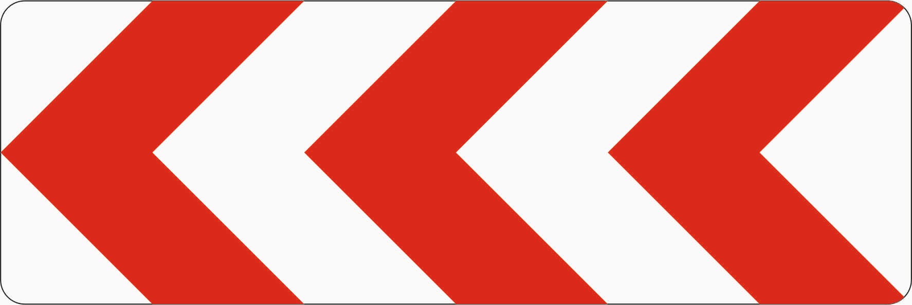 Verkehrszeichen 625-11 „Richtungstafeln in Kurven, linksweisend“ - VZ 625-11