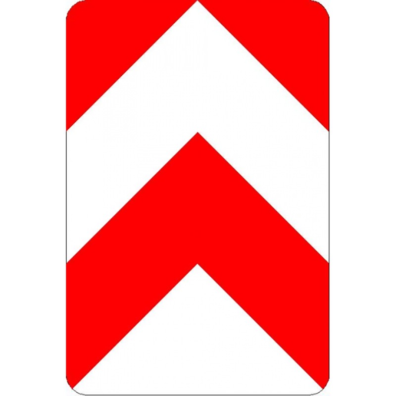 Verkehrszeichen 626-32 „Leitplatte Aufstellung beidseitig vorbei“ - VZ 626-32