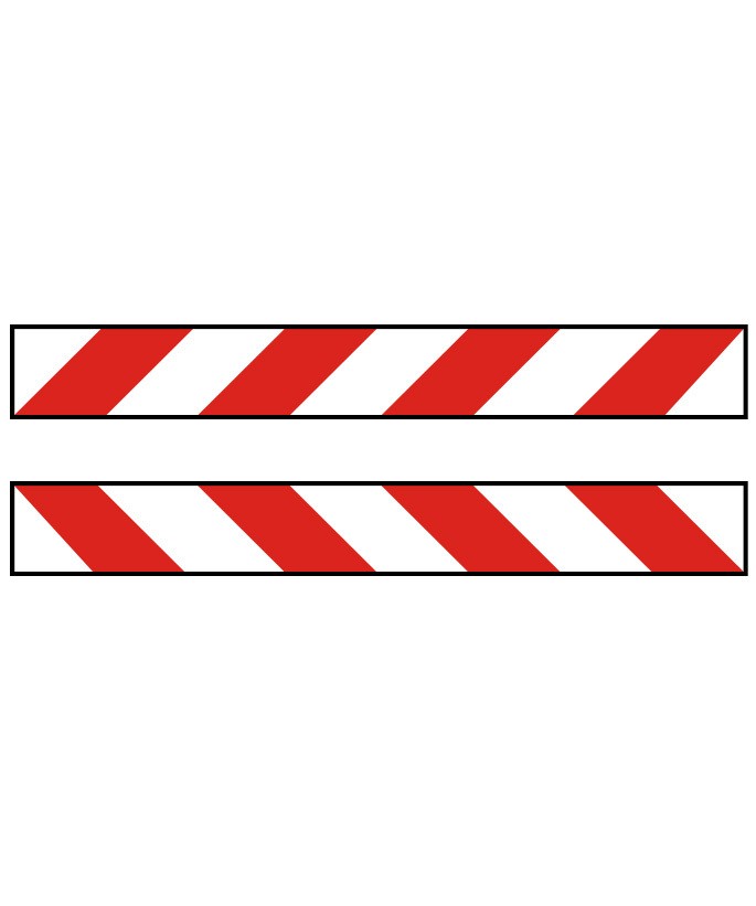 Fahrzeug-Warnmarkierung als Magnetstreifen