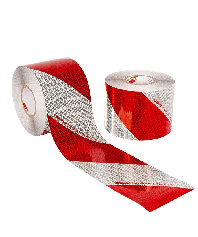 Fahrzeug-Warnmarkierung, retroreflektierend, weiss/rot