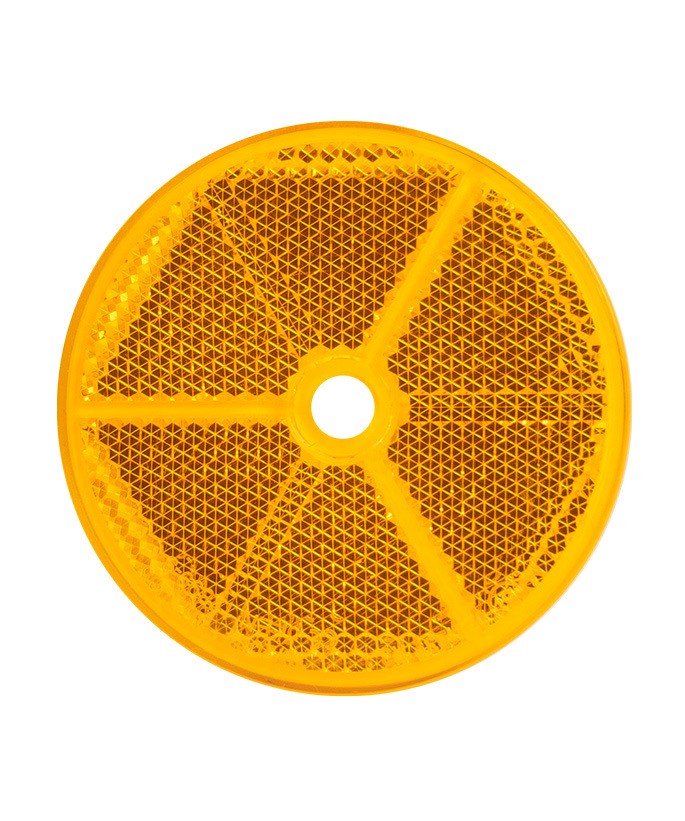 Reflektoren für Leitpfosten rund, Ø 60 mm, verspiegelt