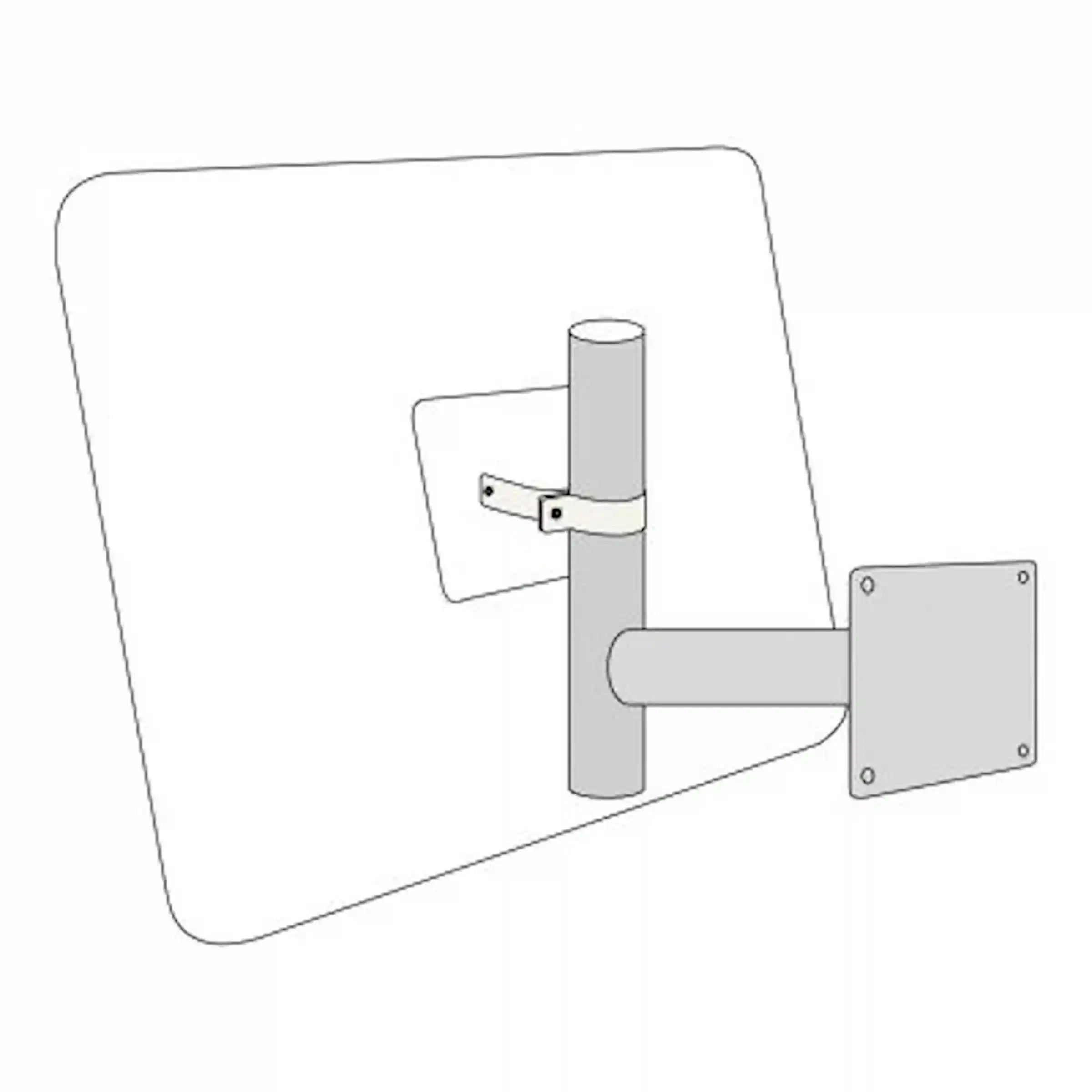 Stabile Wandhalterung für Verkehrszeichen – platzsparende Lösung ohne Pfosten.