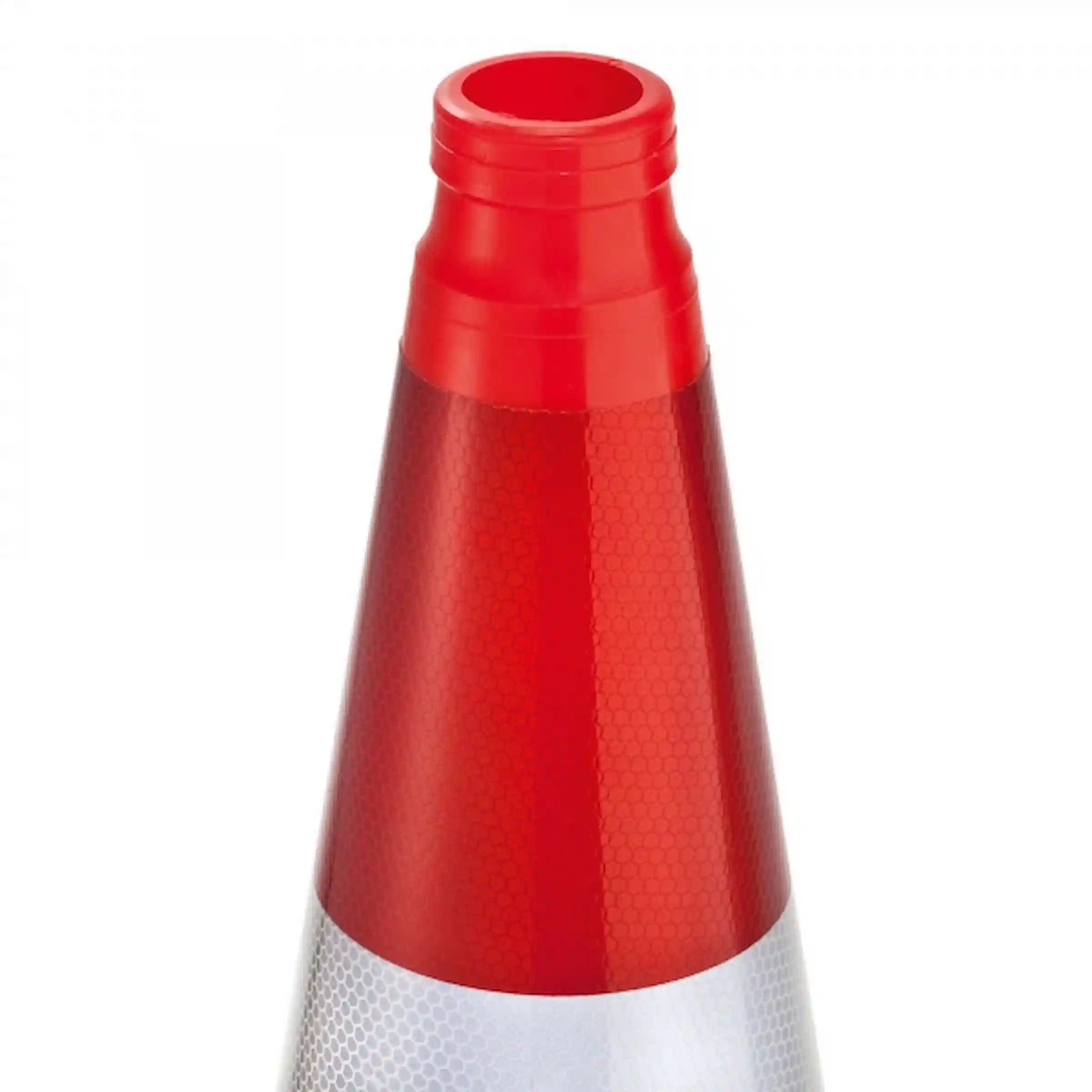 Stabiler Leitkegel mit Griffmulde und hoher Standfestigkeit gemäß DIN EN 13422.