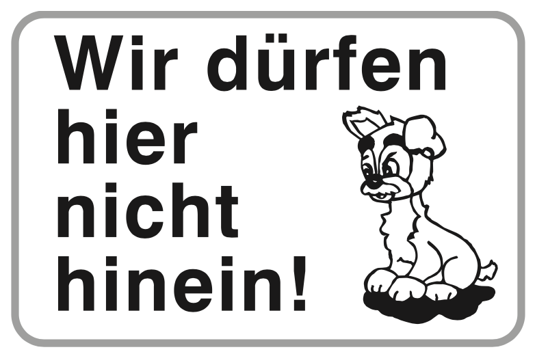 Hundetafel Struppi
