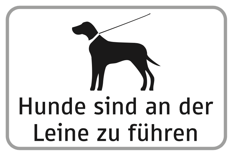 Hundetafel Leine