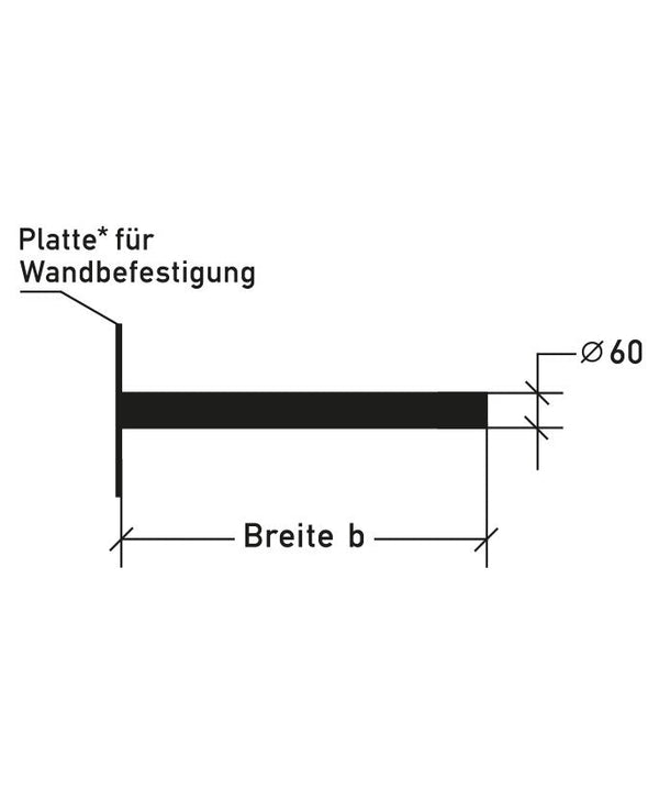 Ausleger für Wandbefestigung - vertikale Schildbefestigung