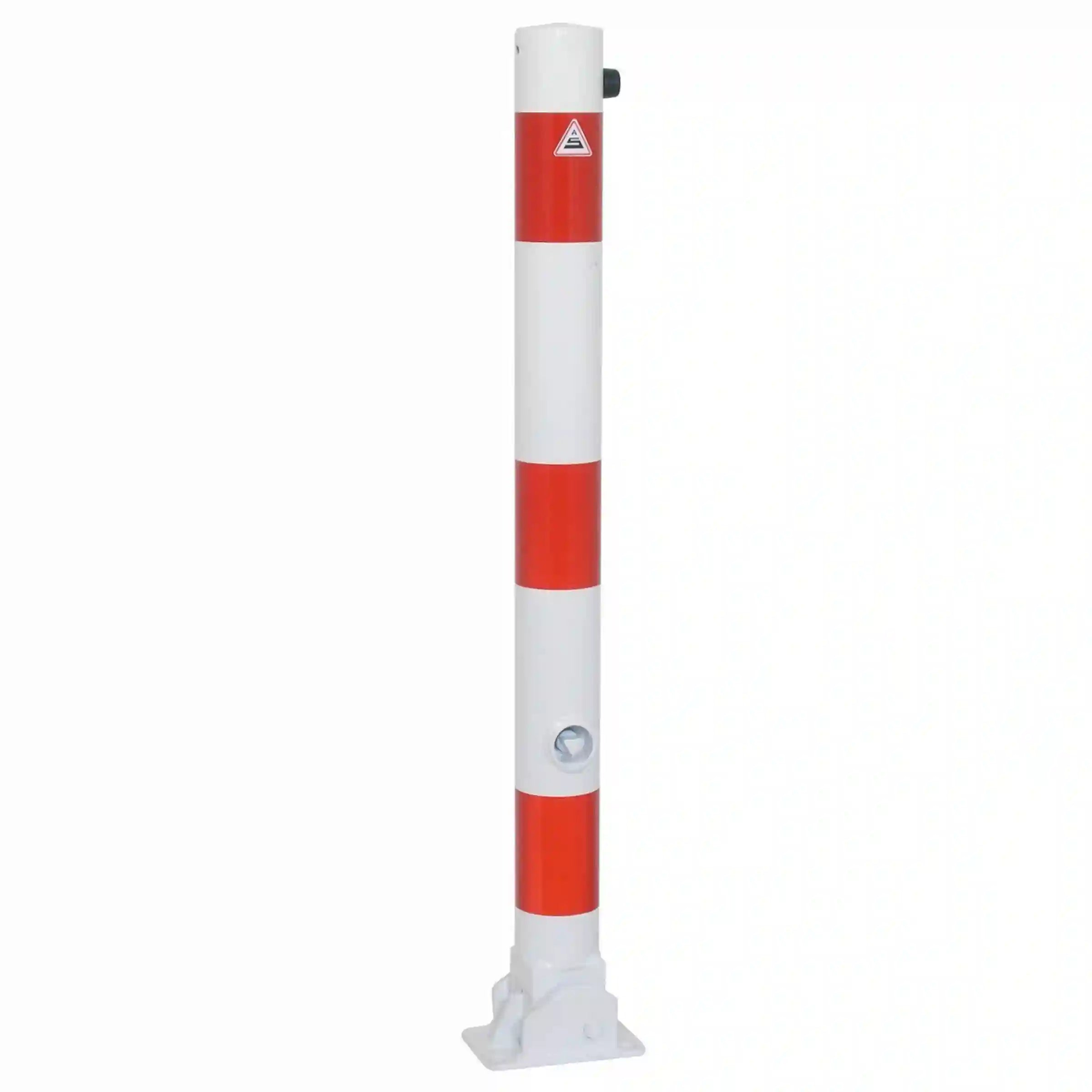 Absperrpfosten, Ø 76 mm, umlegbar, mit Dreikantverschluss