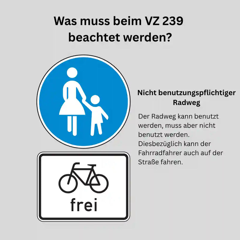 Verkehrszeichen "Gehweg" - VZ 239