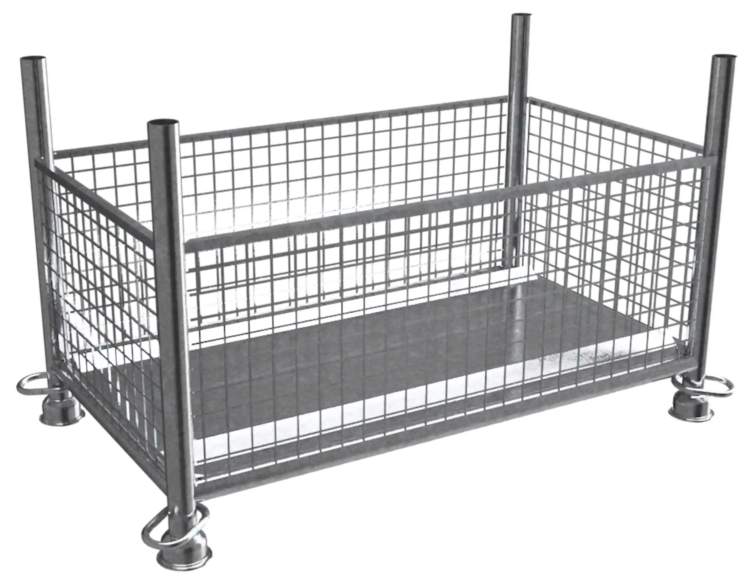 Gitterboxpalette in 1,30 m x 0,70 m x 0,50 m