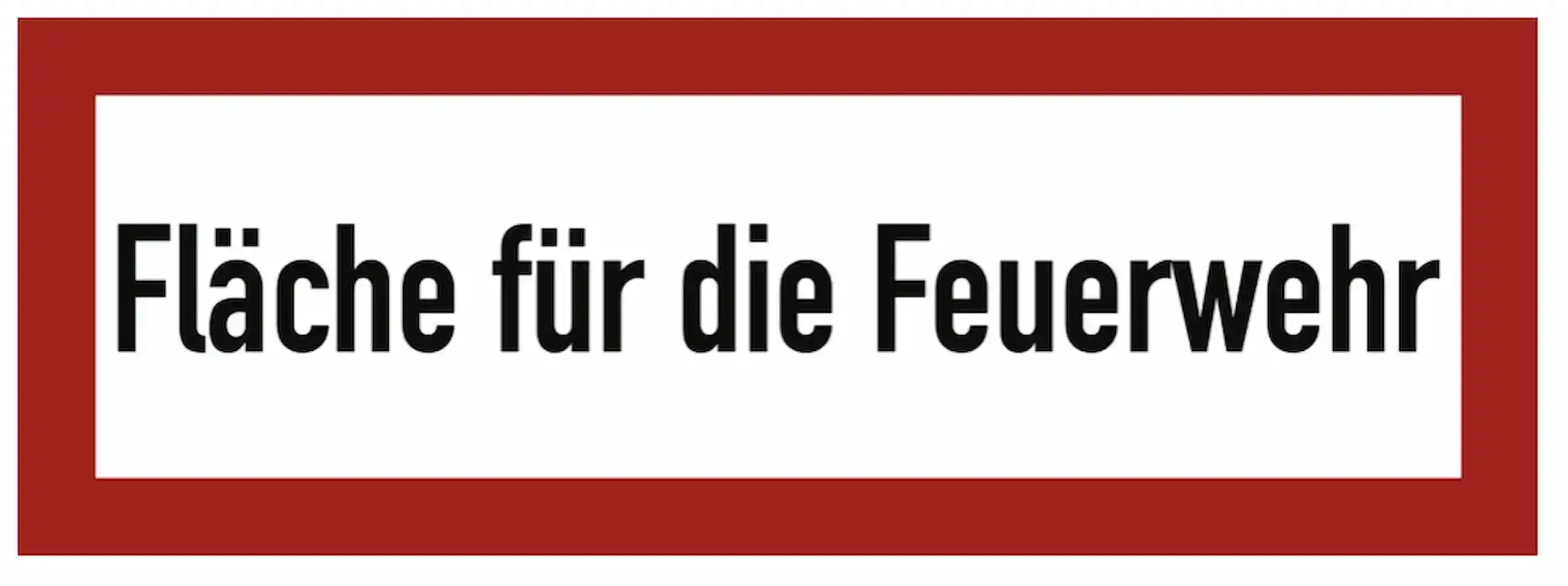 Hinweisschild Brandschutz: Fläche für die Feuerwehr