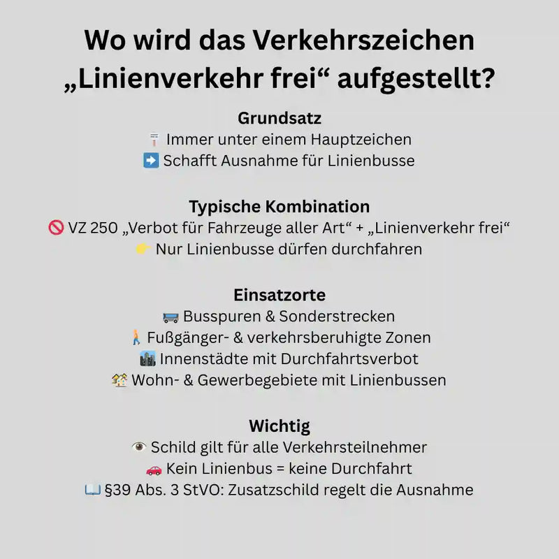 Verkehrszeichen "Linienverkehr frei" - VZ 1026-32