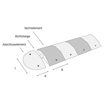 TOP-STOP Fahrbahnschwellen kautschuk (mitte)