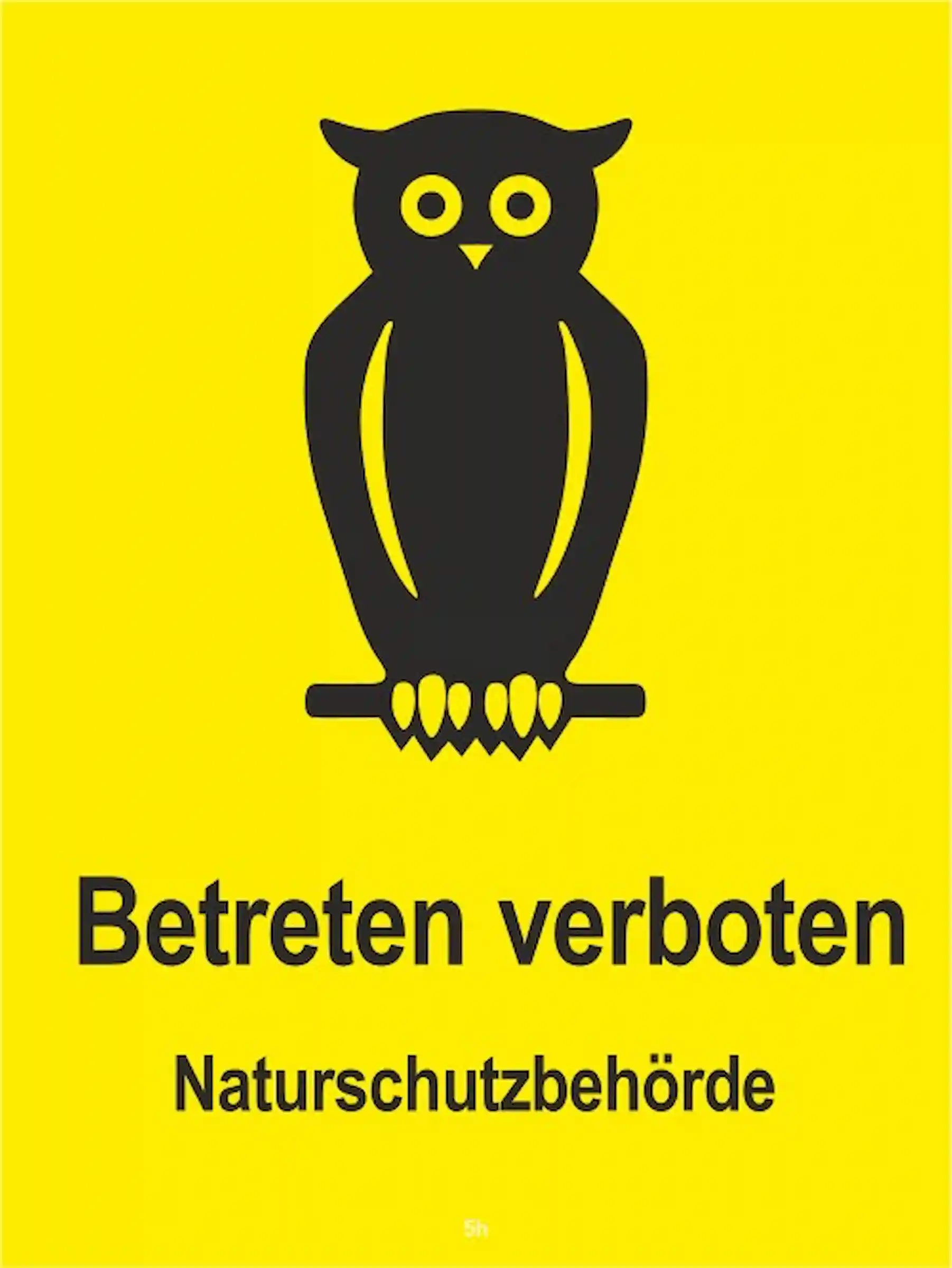 Verkehrszeichen "Naturschutzschild mit Eule (Rechteck)"