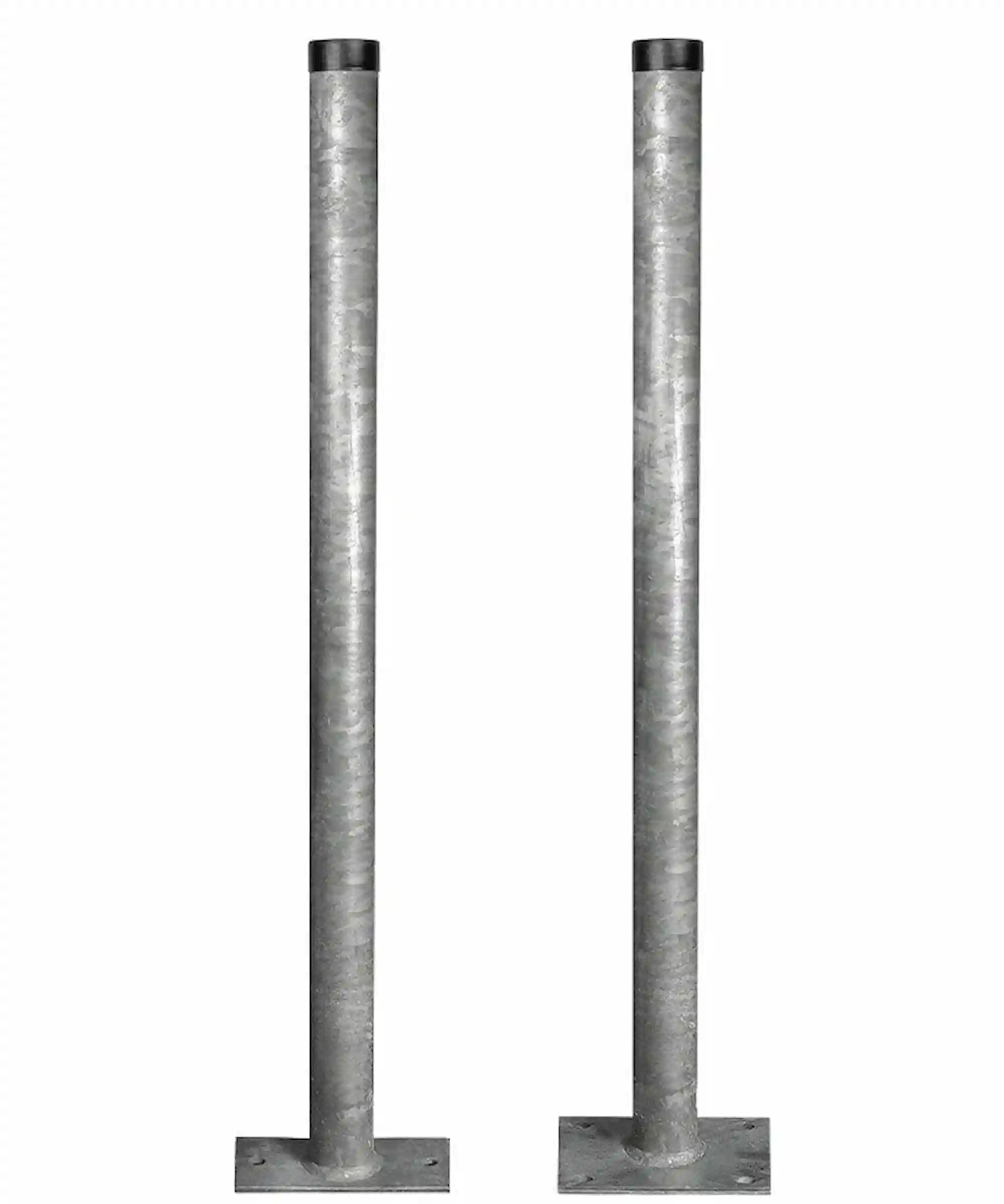 Rohrpfosten mit Fussplatte (inkl. Rohrkappe)