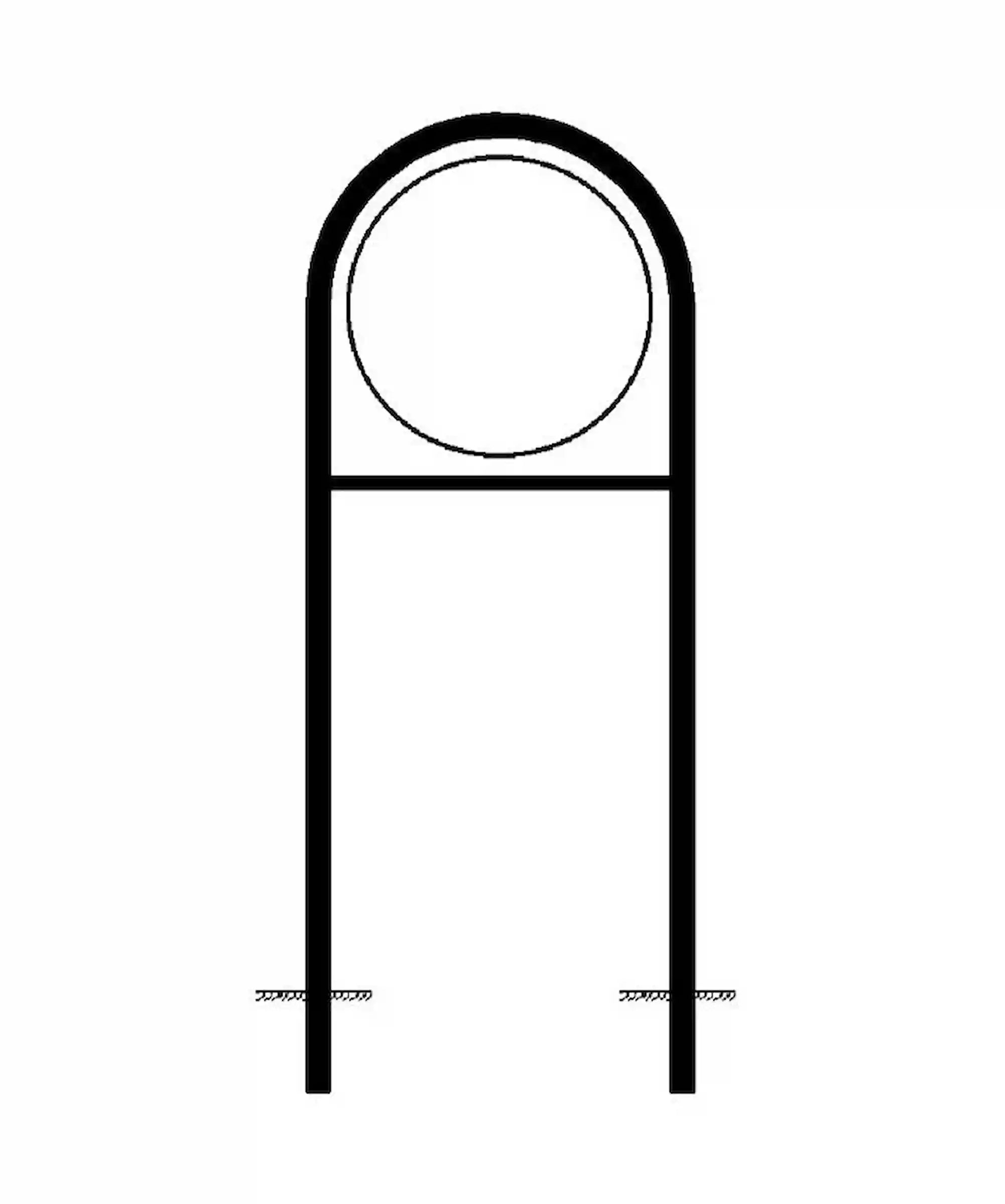 Rohrrahmen für Ronde mit 2 Standrohren