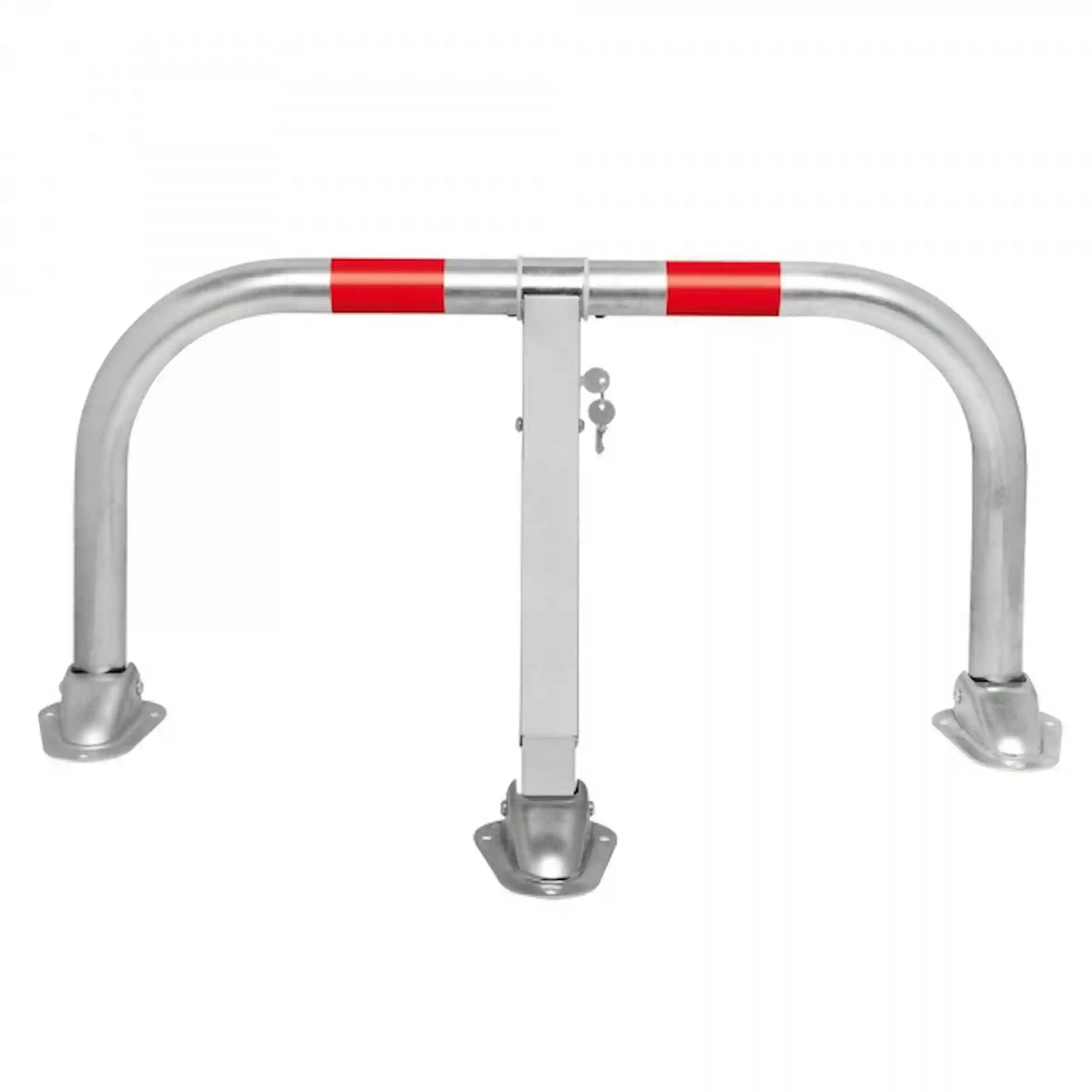 SESAM Parkbügel mit Zylinderschloss und flacher Überfahrhöhe.