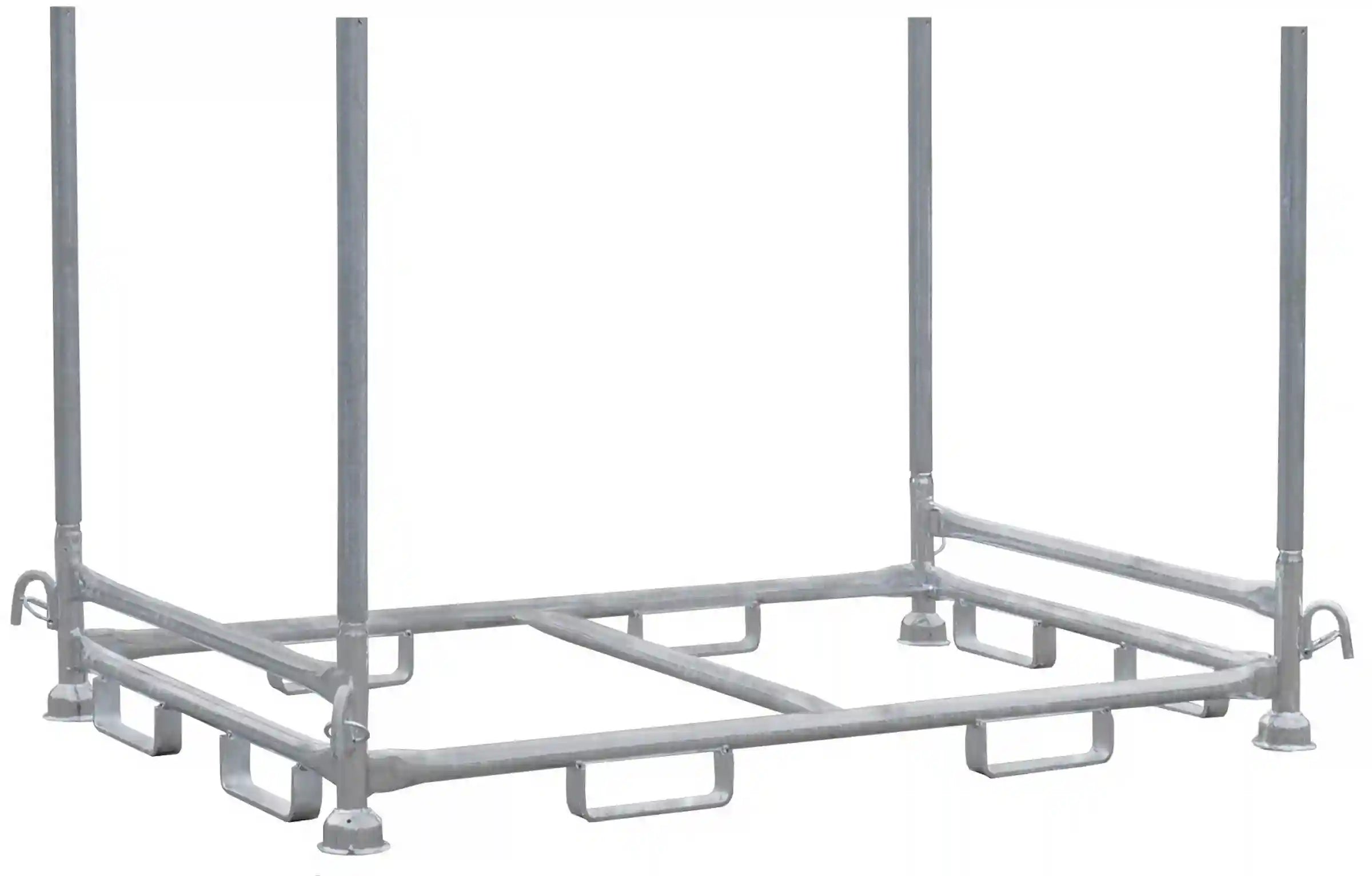 Stapelpalette zum Transport von 20 Absturzsicherungen