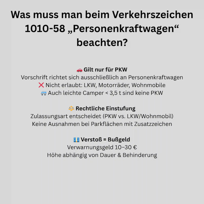 Verkeersbord "personenauto" - RVV 1010-58