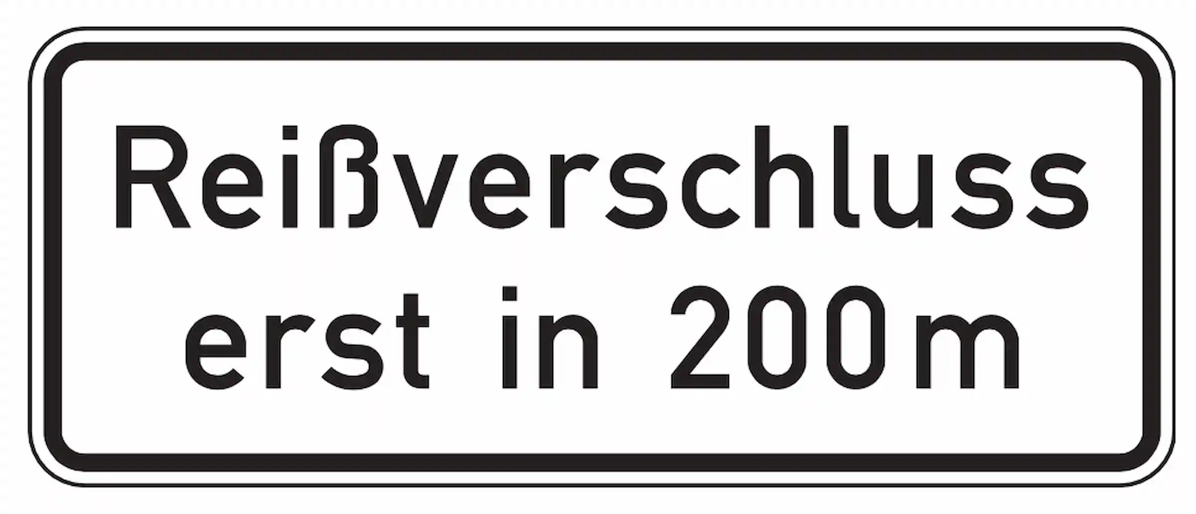 Reißverschluss erst in 200 Meter 
