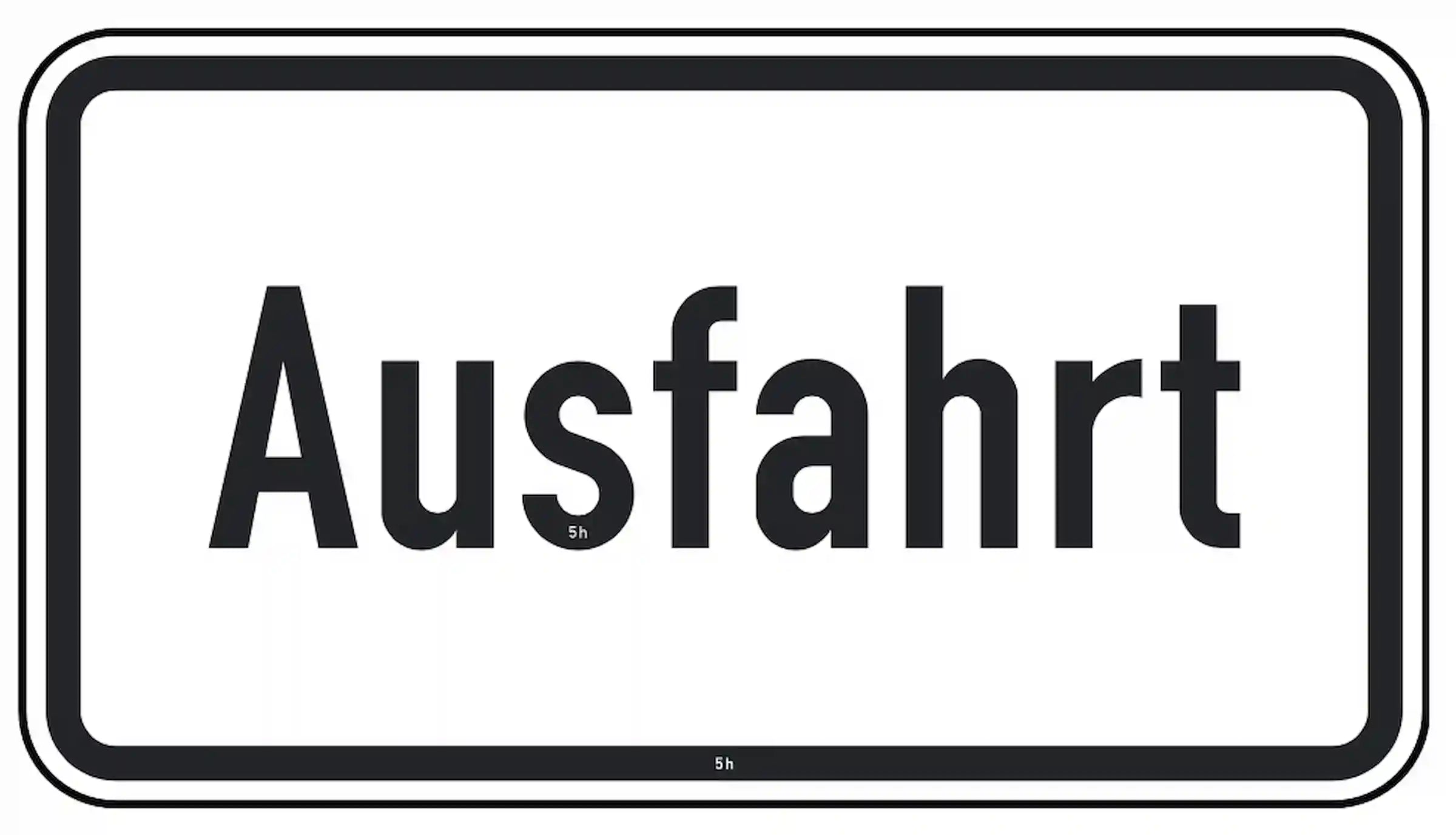 Zusatzzeichen: Gefährliche Ausfahrt.