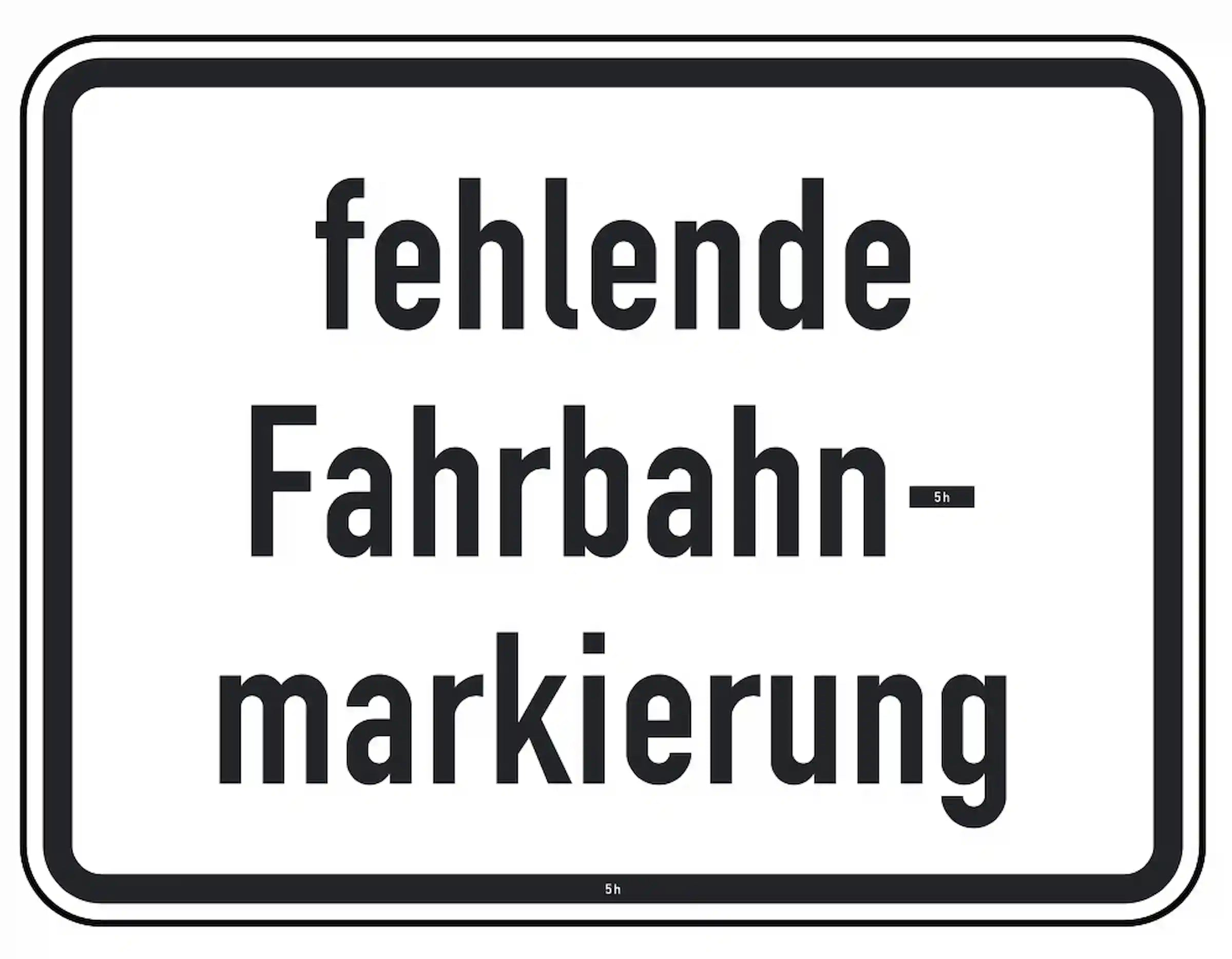 Hier fehlt die Fahrbahnmarkierung