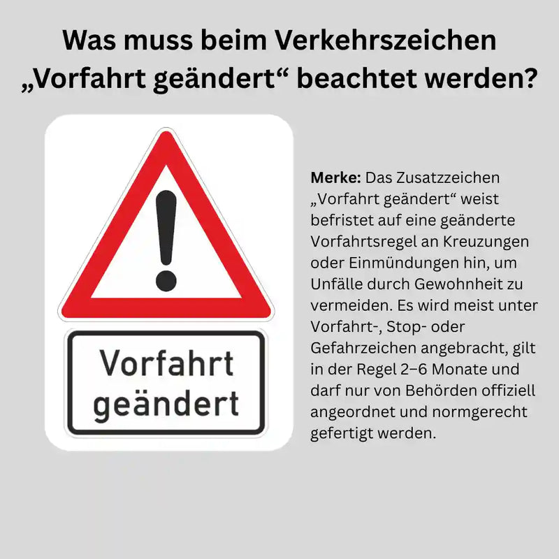 Verkehrszeichen "Vorfahrt geändert" - VZ 1008-30