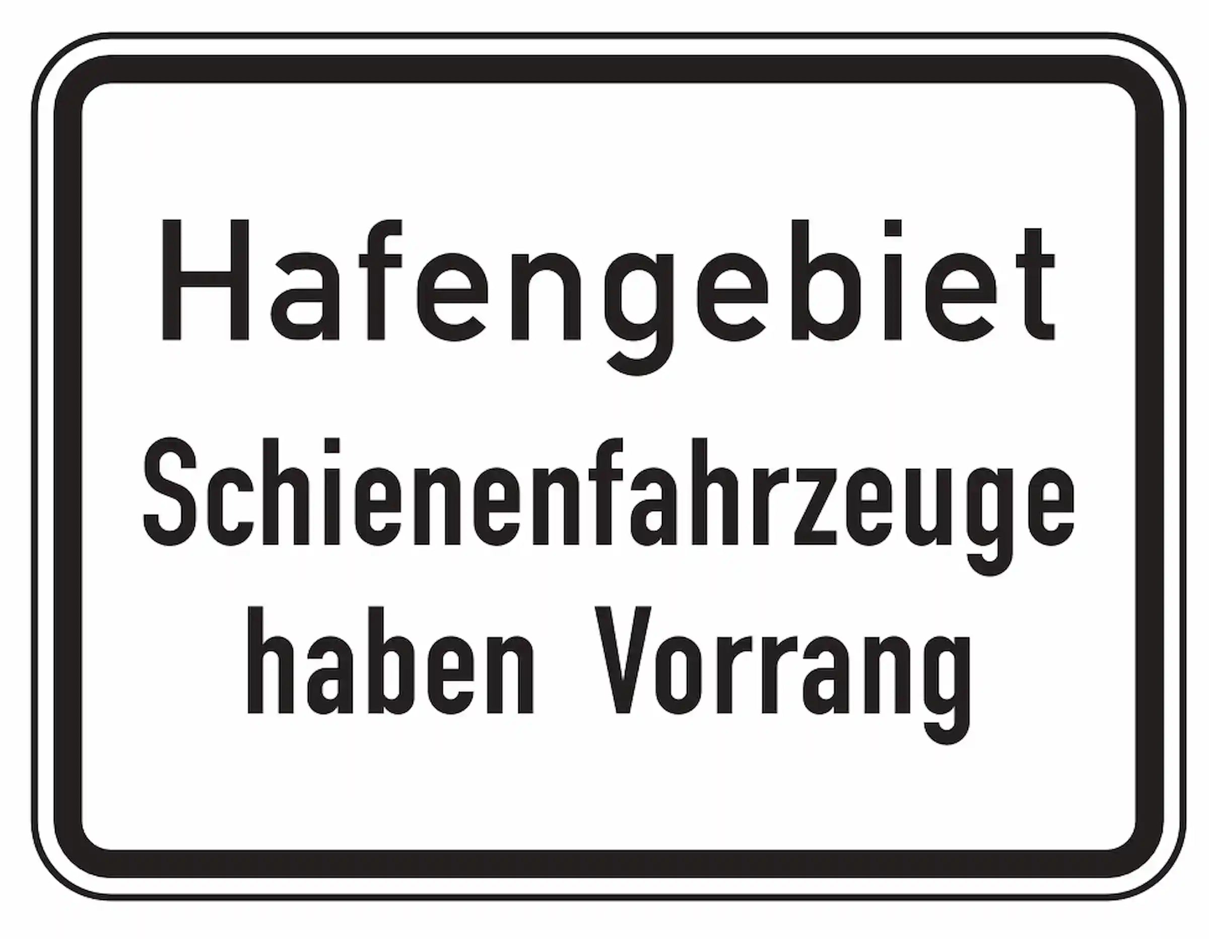 Im Hafengebiet haben Schienenfahrzeuge Vorrang