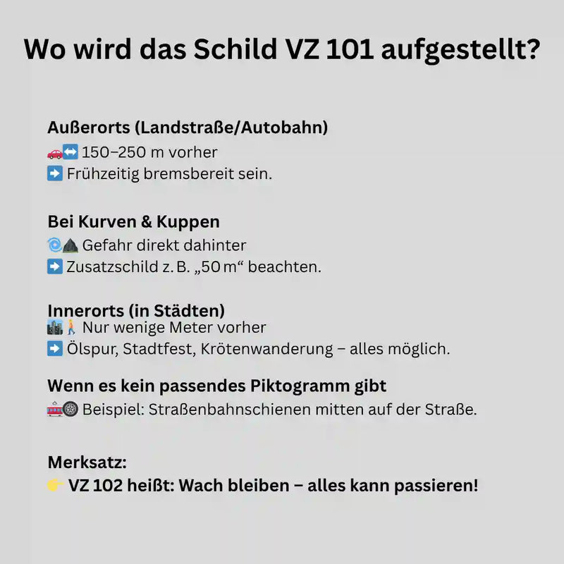 Verkehrszeichen "Gefahrstelle" - VZ 101