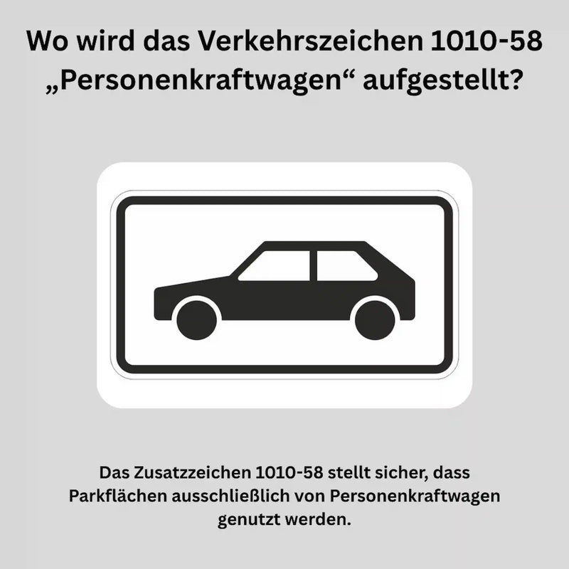 Verkeersbord "personenauto" - RVV 1010-58