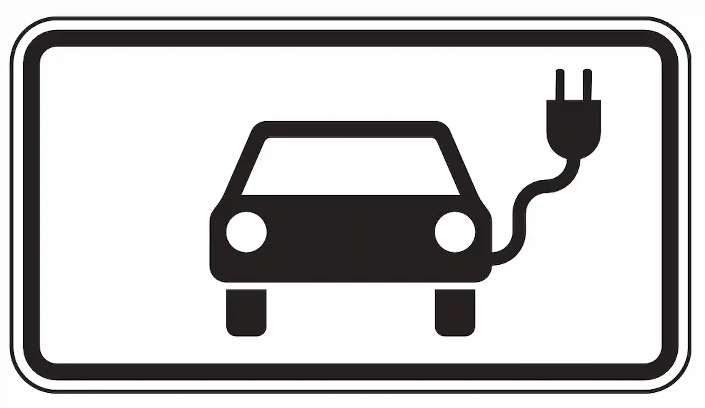 Verkehrszeichen für Elektrofahrzeuge