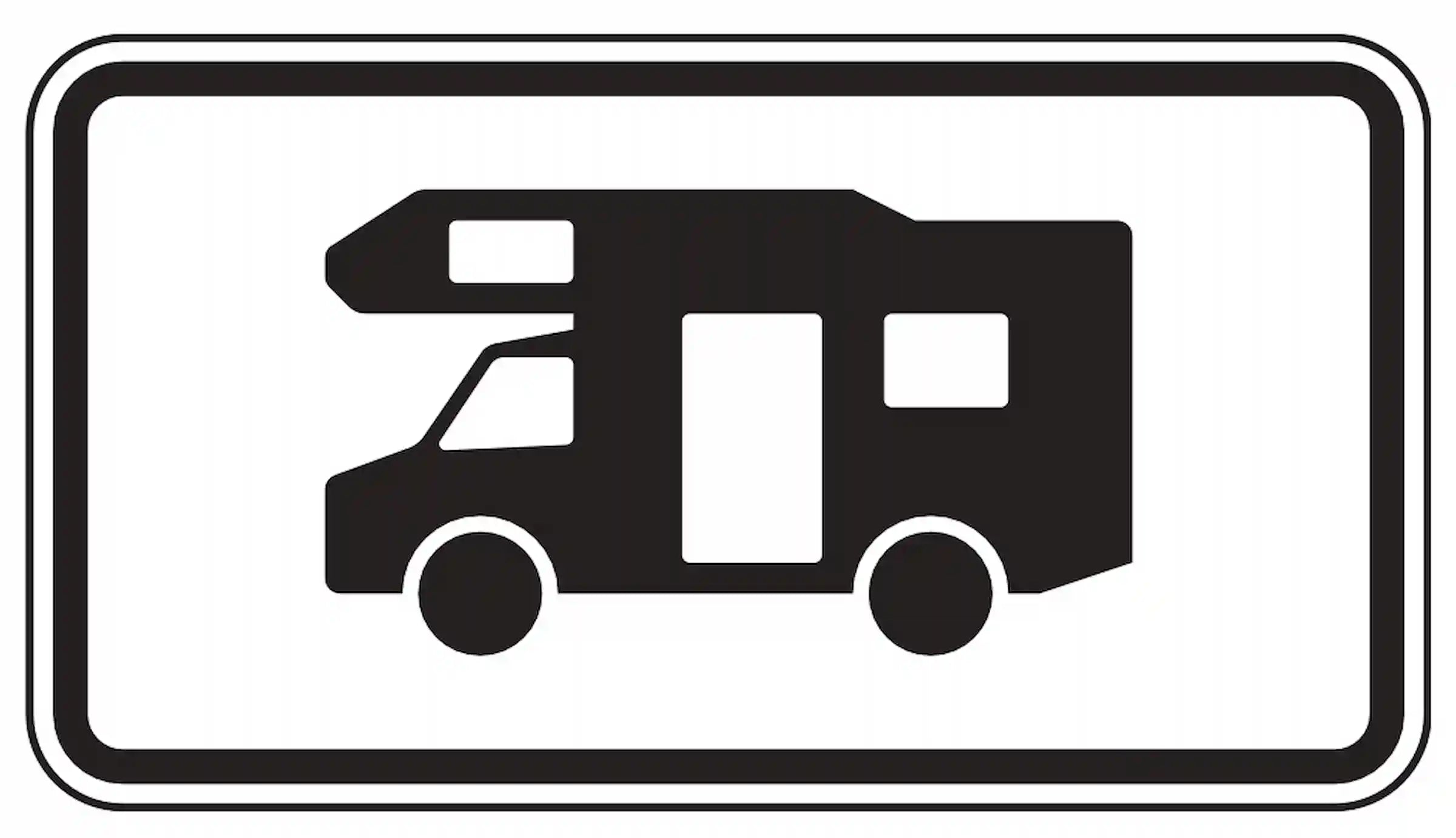 Verkehrszeichen für Wohnmobile.