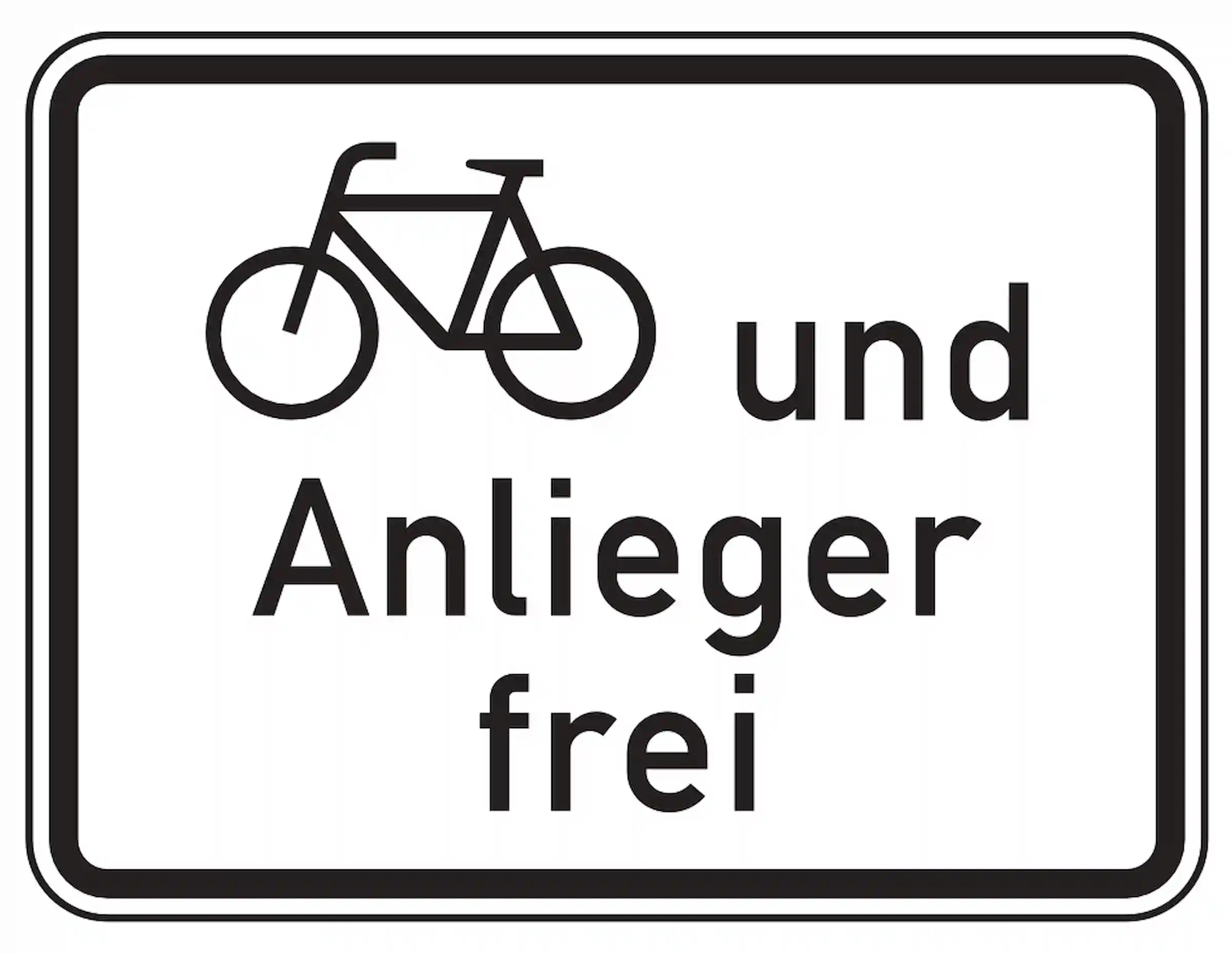 Radverkehr und Anlieger frei