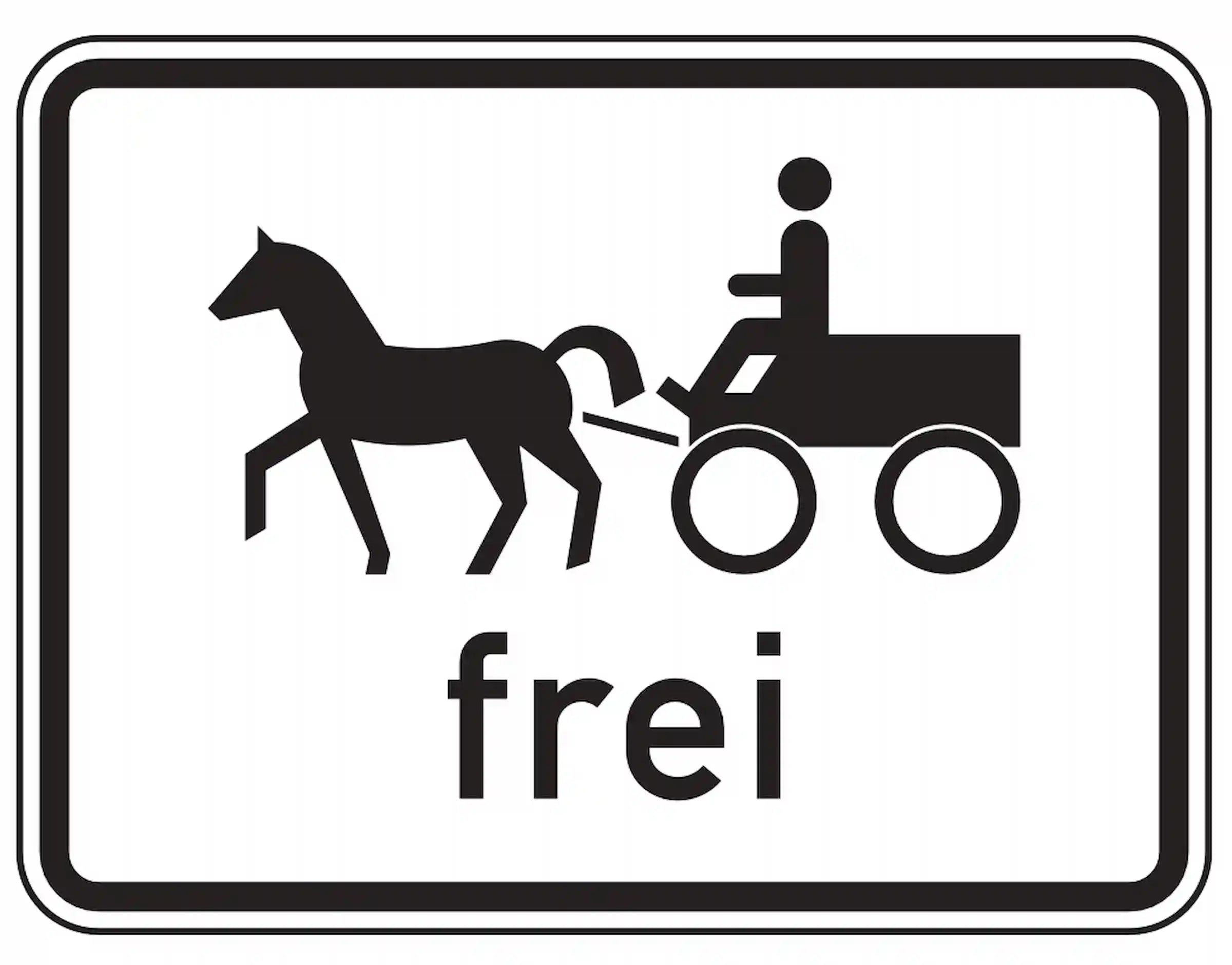 Verkehrszeichen "Gespannfuhrwerk frei" - VZ 1024-18