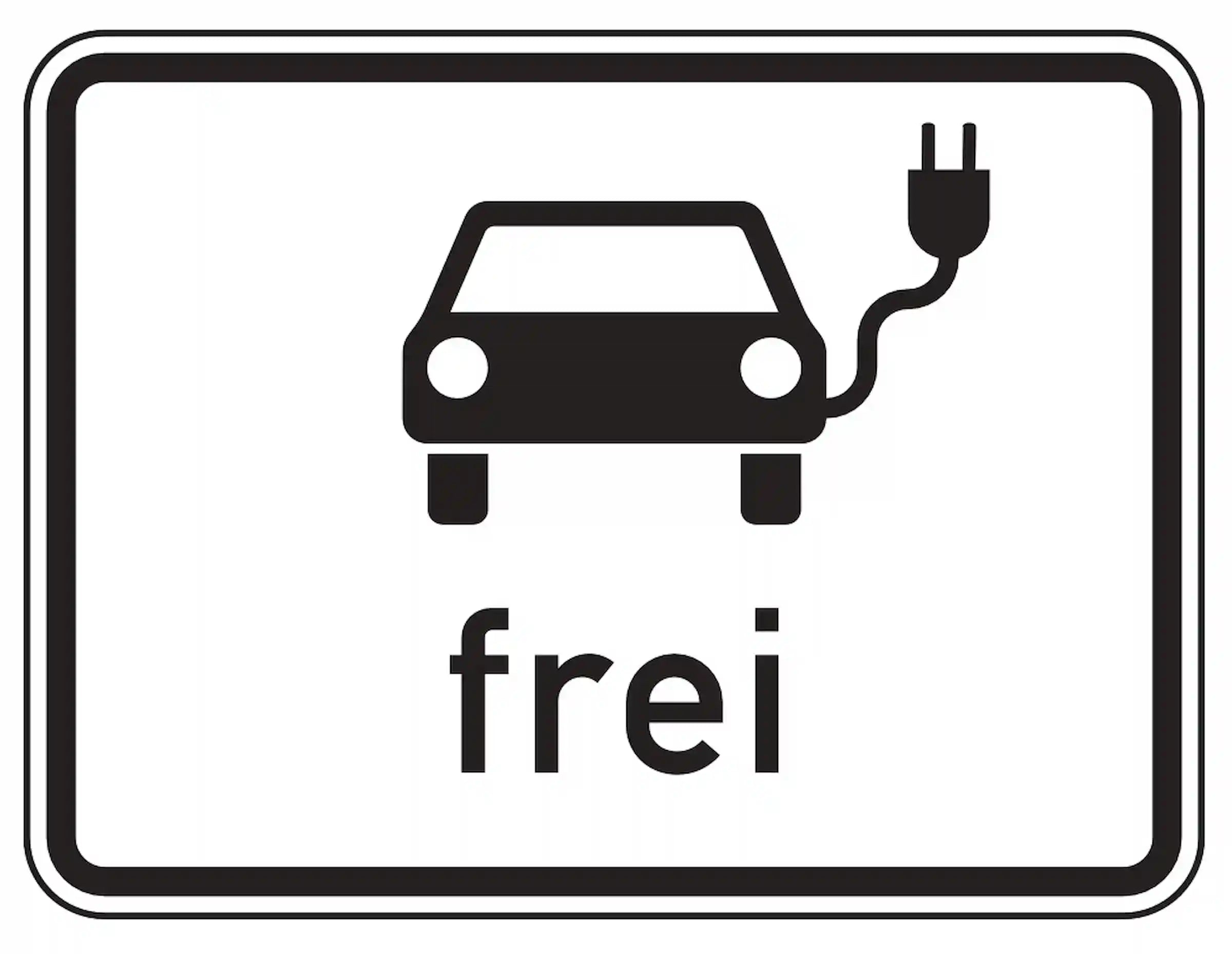 Verkehrszeichen "Elektrisch betriebene Fahrzeuge frei" - VZ 1024-20