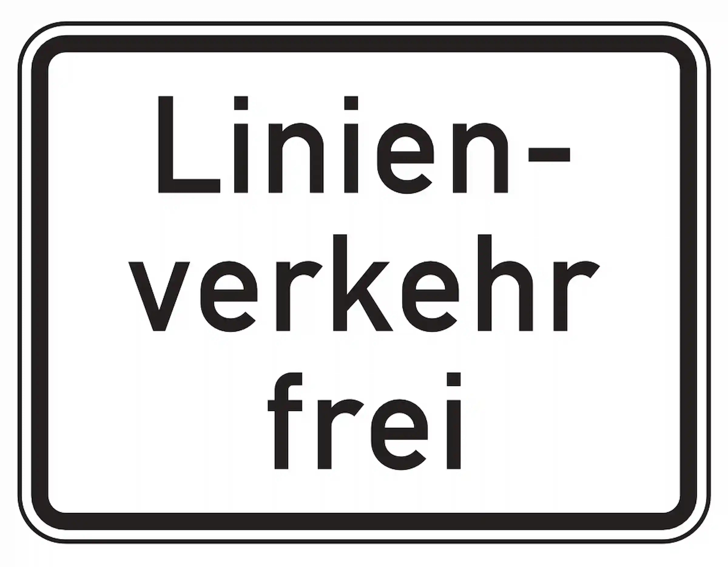 Verkehrszeichen "Linienverkehr frei" - VZ 1026-32