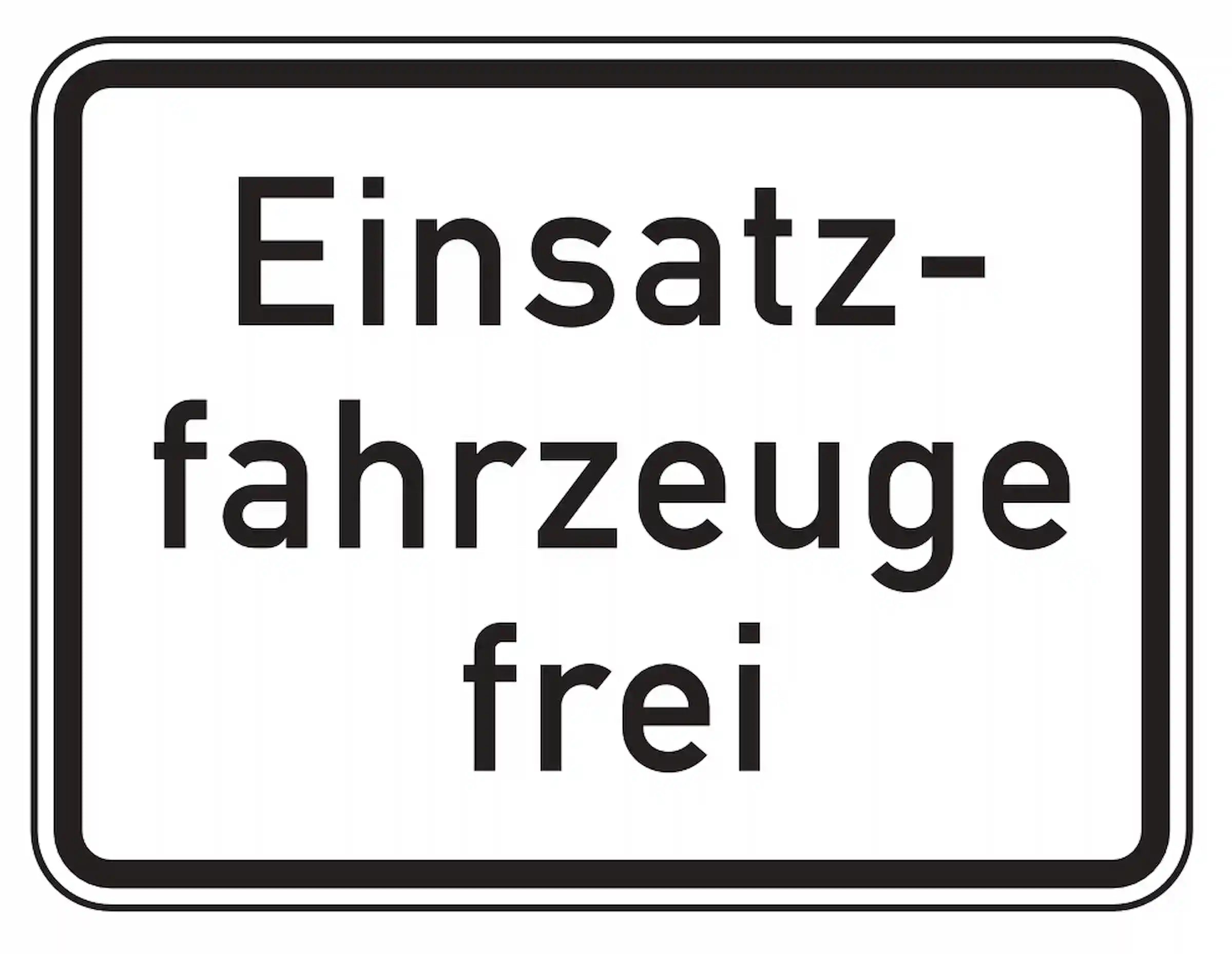 Verkehrszeichen "Einsatzfahrzeuge frei" - VZ 1026-33