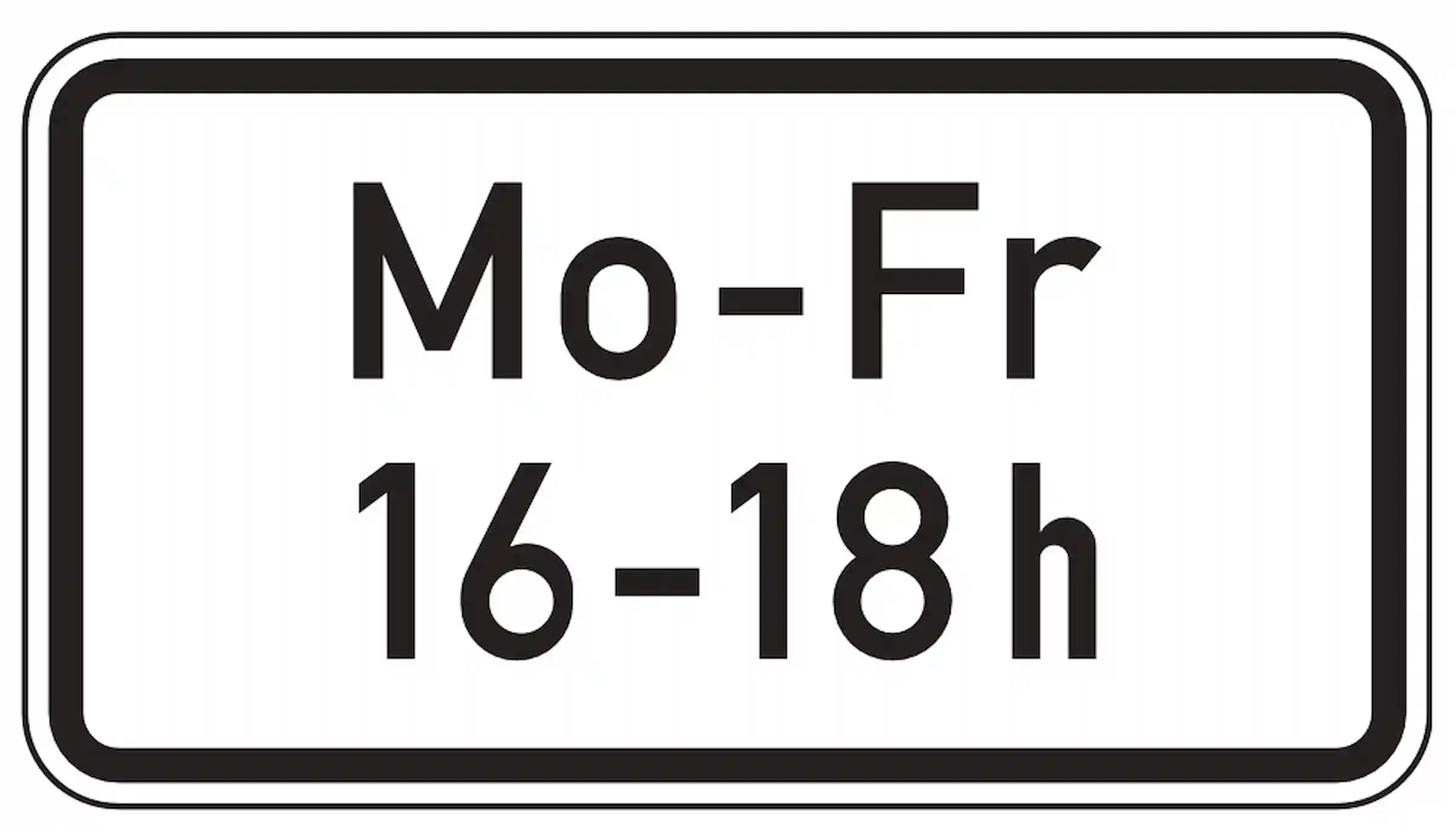 Verkehrsregelung nur Montag bis Freitag gültig