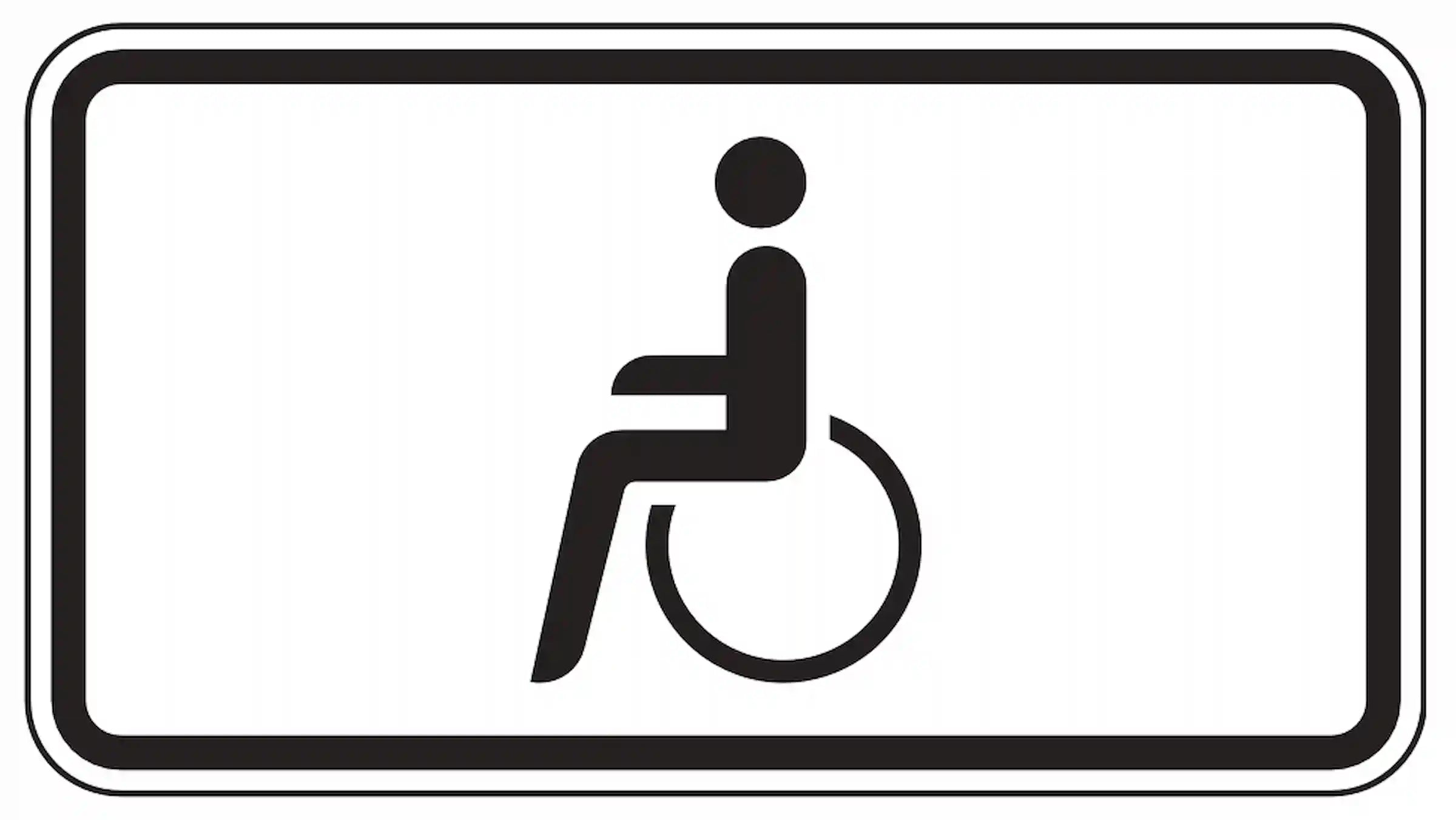 Parken nur für Schwerbehinderte und Blinde erlaubt.