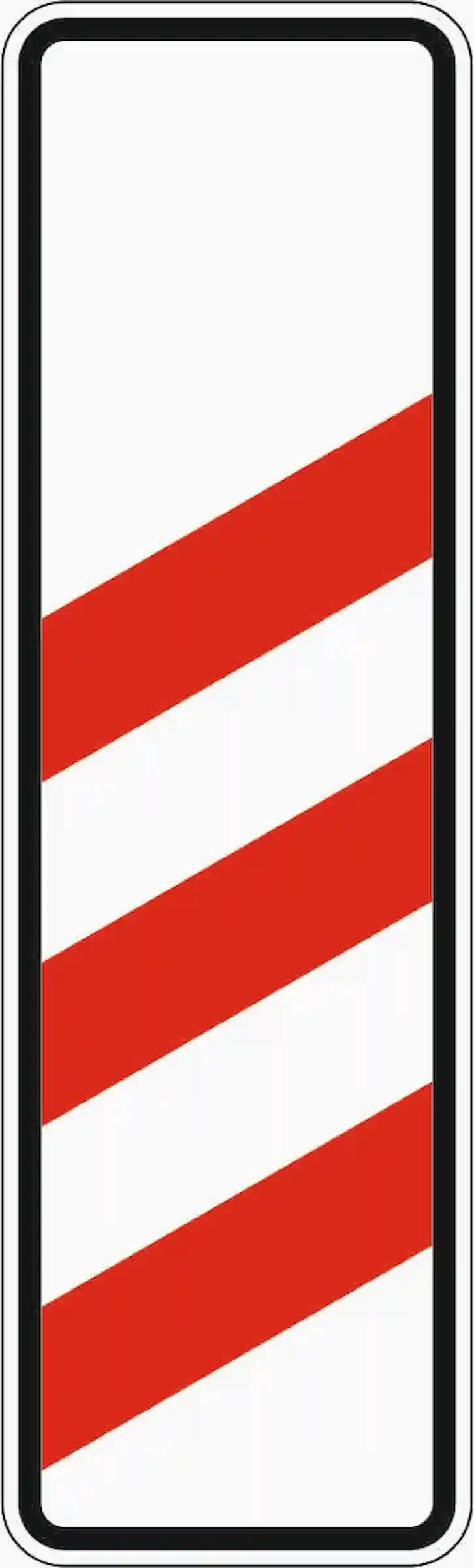 Verkehrszeichen "Dreistreifige Bake, Aufstellung rechts" - VZ 157-10