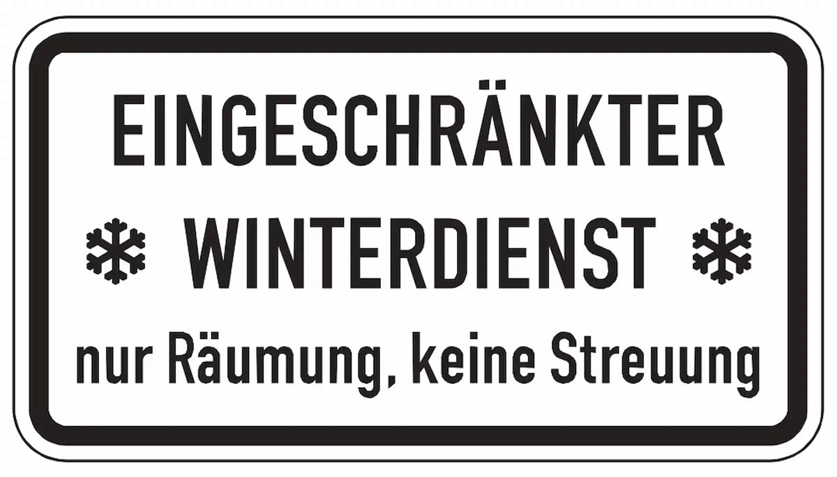 Eingeschränkter Winterdienst – Rutschgefahr