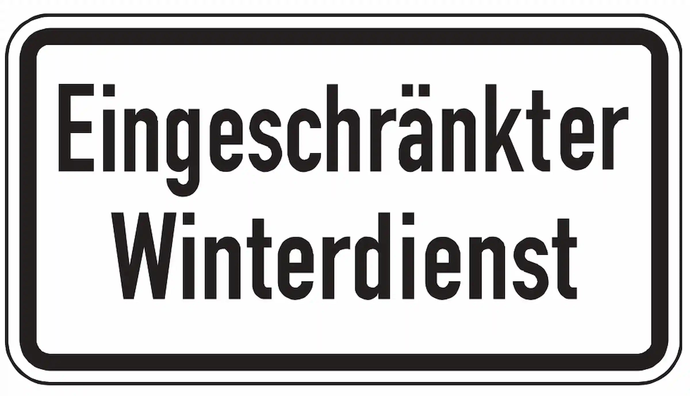 Hinweis auf eingeschränkten Winterdienst