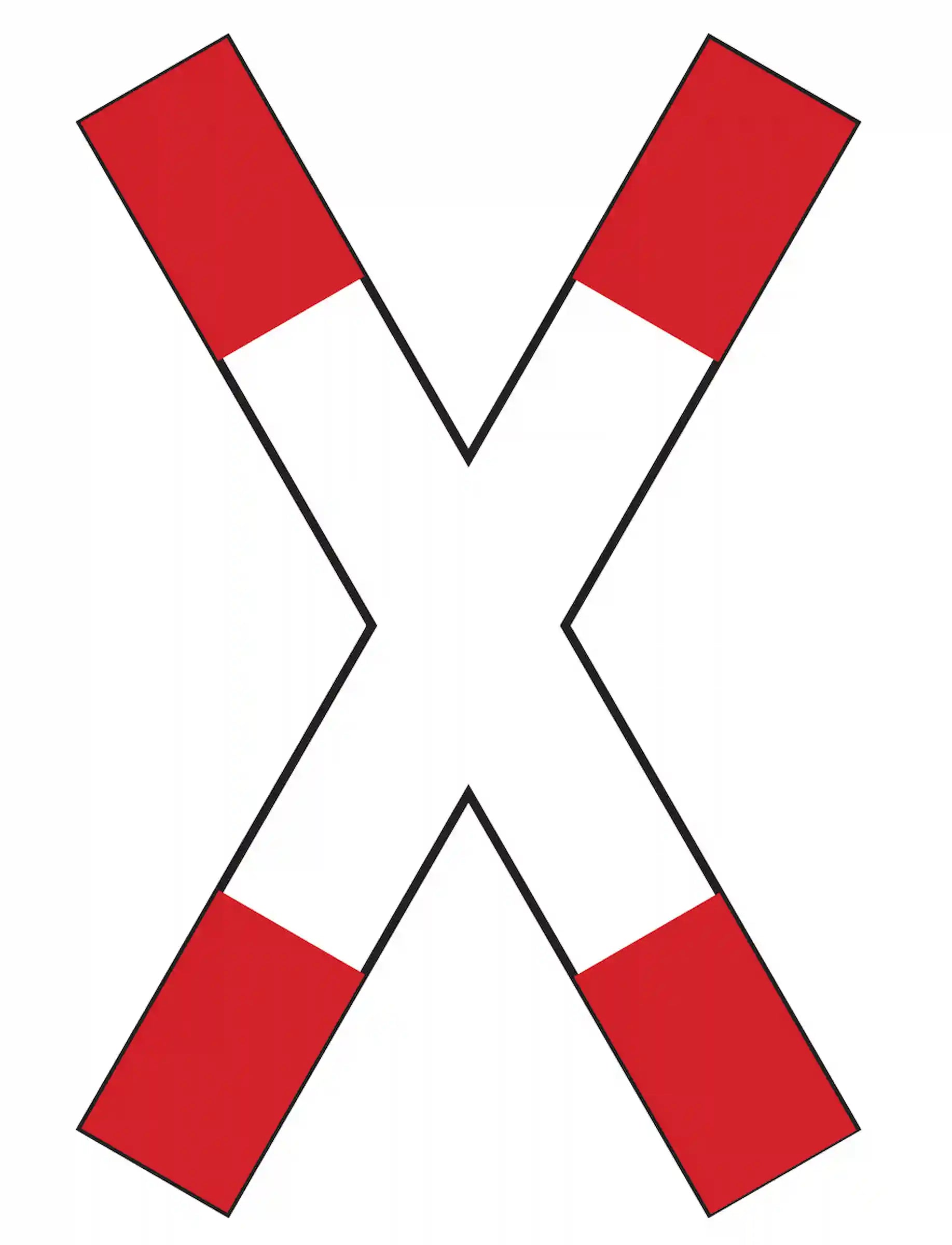 Verkehrszeichen "Andreaskreuz stehend" - VZ 201-50