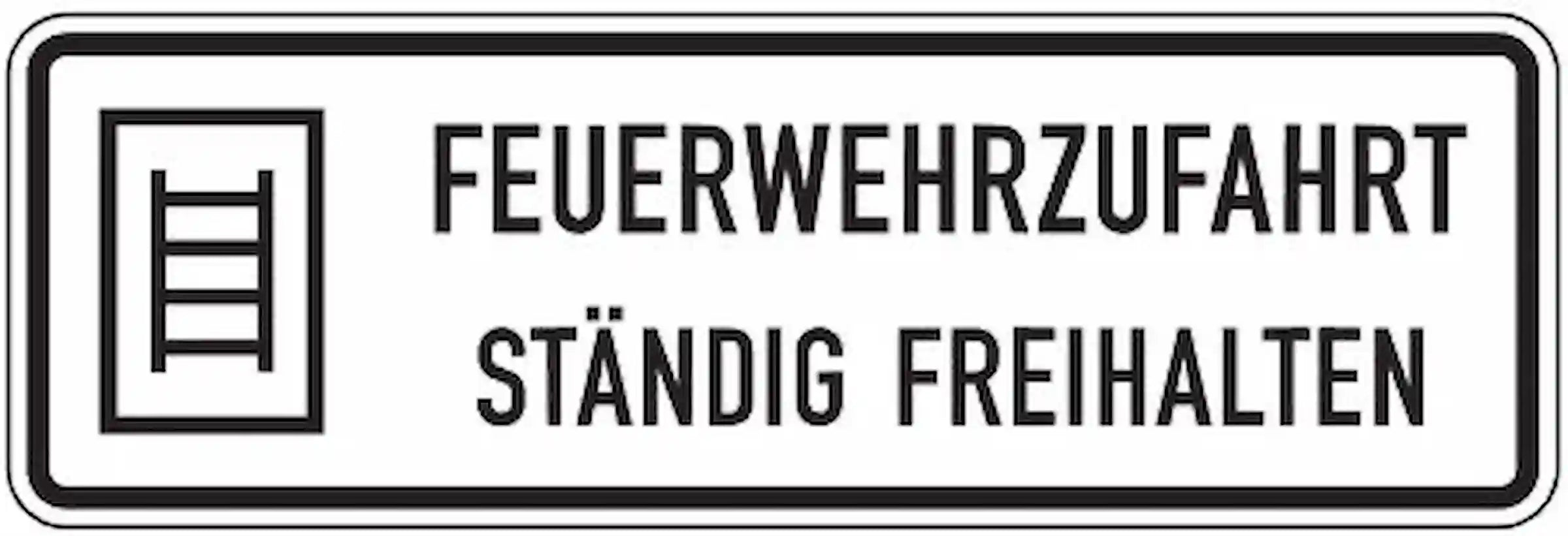 Verkehrszeichen "Feuerwehrzufahrt ständig freihalten" - VZ 2449